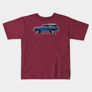 FSJ Beach Truck - Blue, Weathered, Darks Kids T-Shirt